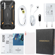 Load image into Gallery viewer, CUBOT Kingkong 6 Rugged Mobile 2023, 4GB+64GB/TF 128GB Mobile Phone, 6.1''HD Android 11 Smartphone, 5000mAh Battery 16MP+8MP Camera, Dual SIM 4G/Face ID/NFC/OTG/GPS/IP68&IP69K All-terrain Mobile (NEW from exposure)