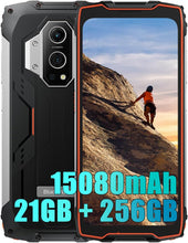 Cargar imagen en el visor de la galería, Teléfono Blackview BV9300 Teléfono Móvil Resistente 2023, 21GB+256GB MTK G99 IP68 Smartphone Todoterreno con Linterna 100LM, 6.7" FHD+, 15080mAh 33W, 50MP+32MP, Android 12 Telefono Movil Antigolpes, Naranja (de segunda mano muy bueno)