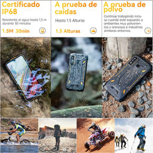 Load image into Gallery viewer, CUBOT Kingkong 6 Rugged Mobile 2023, 4GB+64GB/TF 128GB Mobile Phone, 6.1''HD Android 11 Smartphone, 5000mAh Battery 16MP+8MP Camera, Dual SIM 4G/Face ID/NFC/OTG/GPS/IP68&IP69K All-terrain Mobile (NEW from exposure)
