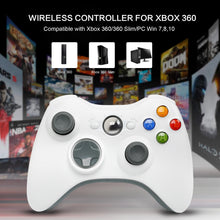 Cargar imagen en el visor de la galería, Mando inalámbrico para Xbox 360 y PC, 2,4G (NUEVO) BLANCO
