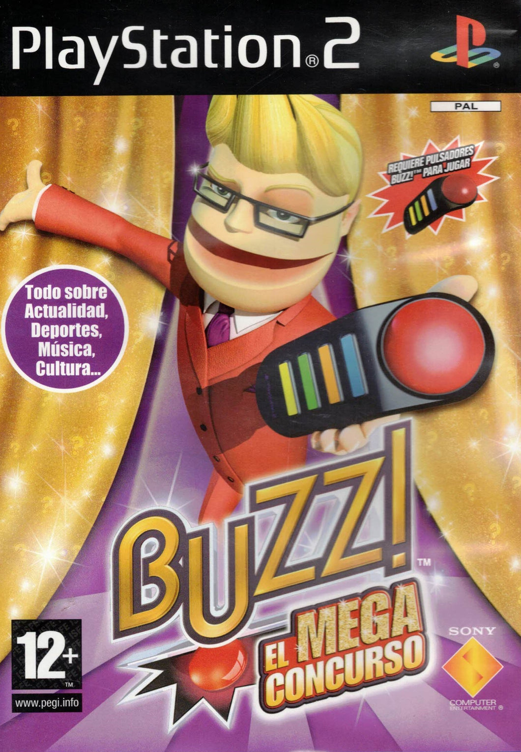 BUZZ! EL MEGA CONCURSO (PS2) (de segunda mano muy bueno)