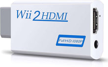 Cargar imagen en el visor de la galería, Adaptador convertidor Compatible con Wii HDMI, Conector de Audio y vídeo Full HD 720P HD (nuevo)
