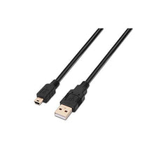 Cargar imagen en el visor de la galería, Cable USB 2.0 a mini USB-macho-macho, negro, 1.8mts

