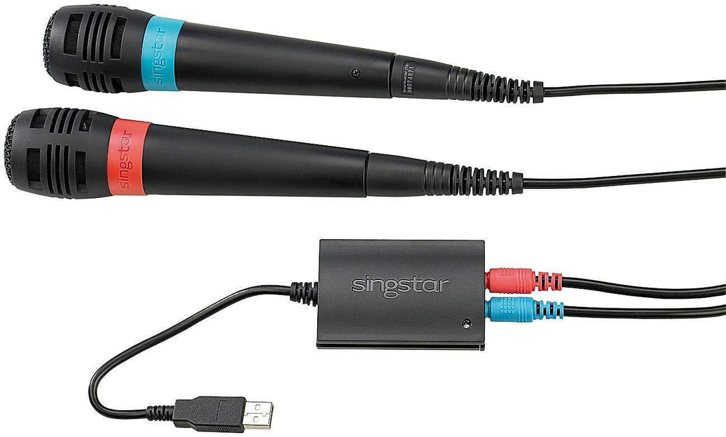 Pack de Microfonos de Singstar con cable (para PS2/PS3) (de segunda mano muy bueno) Playstation