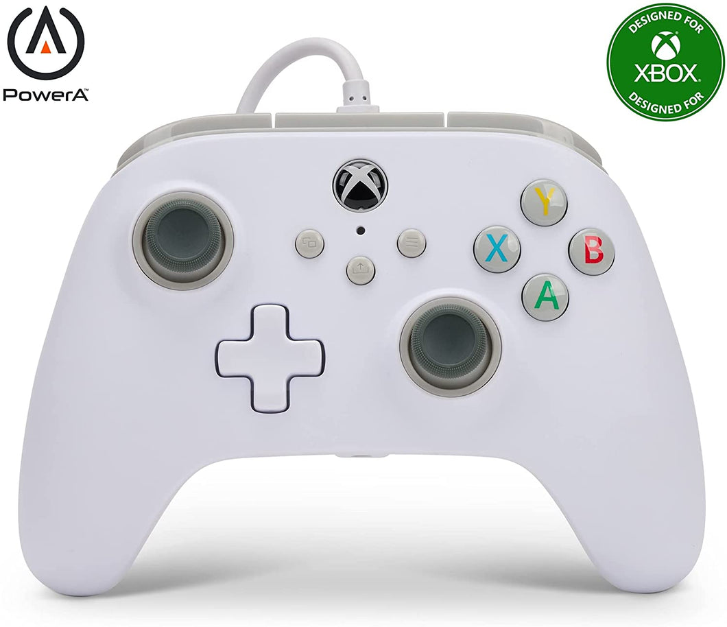 Power A, Mando con cable PowerA para Xbox Series X/S - Blanco (NUEVO)