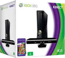 Cargar imagen en el visor de la galería, Microsoft Xbox 360-4GB (C-193) Incluye Sensor Kinect y Kinect Adventures (de segunda mano muy buena)
