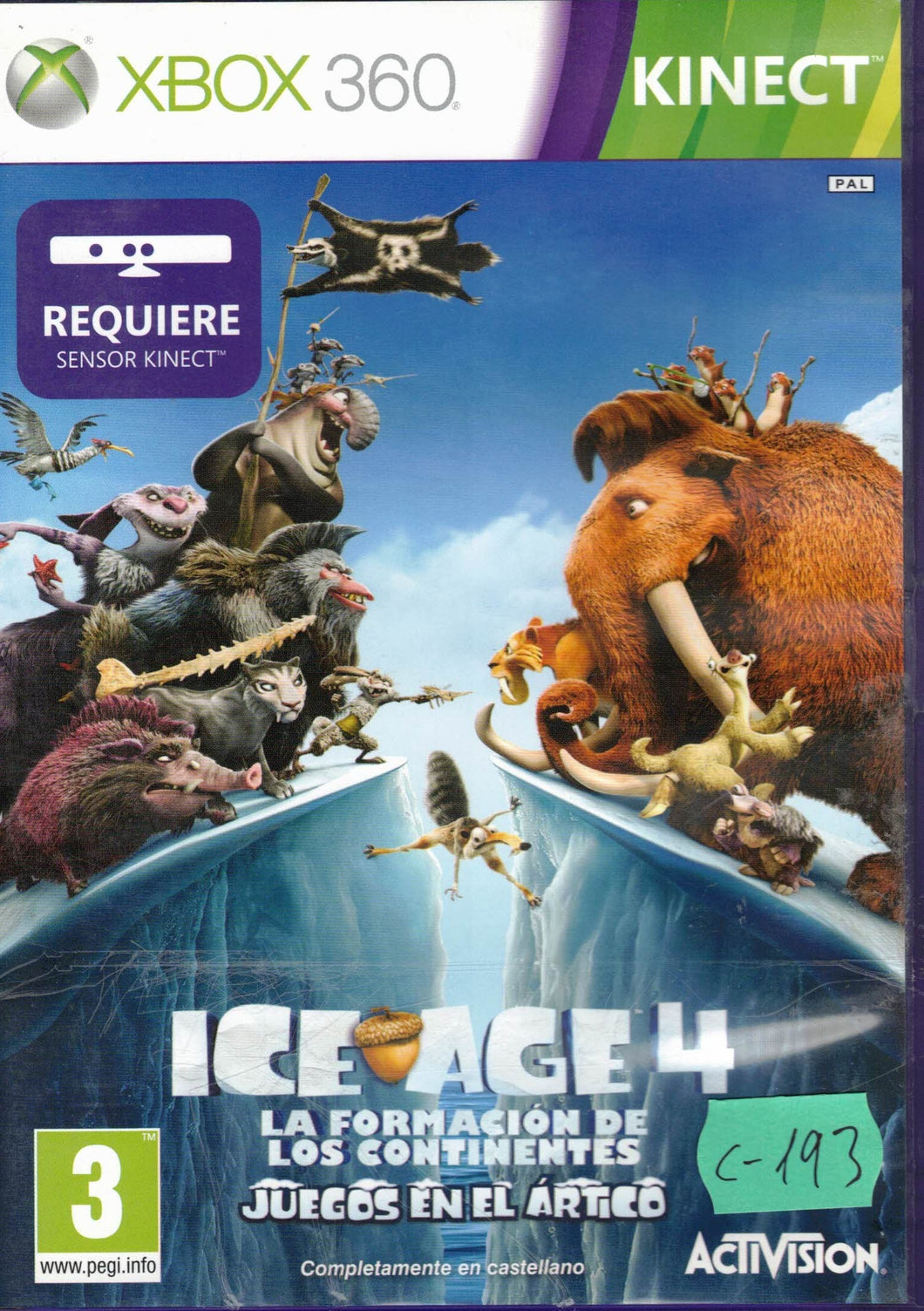 Ice Age: Continental Drift (Kinect) (xbox 360) c-193 (de segunda mano muy bueno)