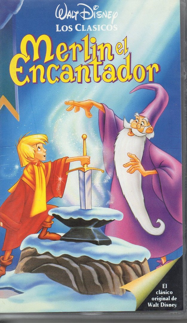 MERLIN EL ENCANTADOR Disney (VHS) (de segunda mano bueno)