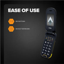 Load image into Gallery viewer, Flip Phone Hammer Dig LTE 4G Rugged Flip Phone, 2 Displays, SIM-Free, Dual SIM, Unlocked, 1200 mAh, 4G/LTE, IP68 Waterproof
