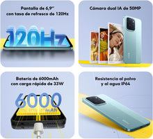 Load image into Gallery viewer, XIAOMI POCO C85 - Smartphone with 8+256GB, 50MP AI Dual Camera, 6.9” Immersive Display, Powerful Octa-Core Processor, 33W Fast Charging, 6000mAh, Charger Not Included, Black (ES Version) (New display model)
