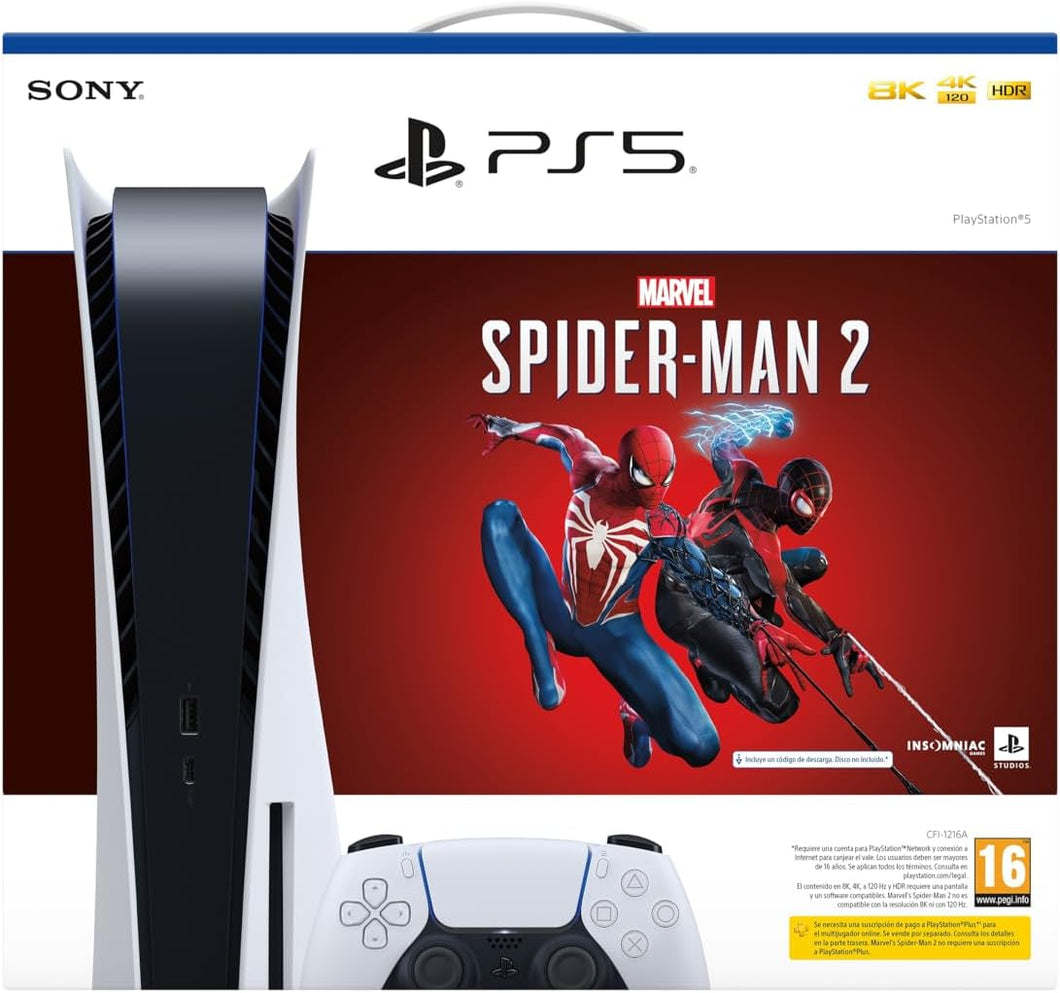Playstation 5 Standard Consola + Spider-Man 2 (PS5) (NUEVA) CONSOLA SONY PS5