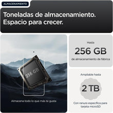 Cargar imagen en el visor de la galería, Moto g56 5G 24GB (8GB+16GB RAM Boost)/256GB Negro, Durabilidad Militar, IP68/69, Corning® Gorilla® Glass 7i, Pantalla 6.72" Full HD+, Cámara 50 MP con Moto ai,Batería 5200 mAh,Carga TurboPower™ 30W (NUEVO, de exposición)(No entra cargador)
