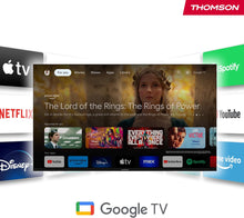 Load image into Gallery viewer, THOMSON Go Cast 150, Google TV 4K UHD, Streaming Dongle, Voice Control, Google Cast, Dolby Atmos, Digital Plus, Wi-Fi, Multi-Enchufe, 2 GB RAM, 8 GB (NUEVO)
