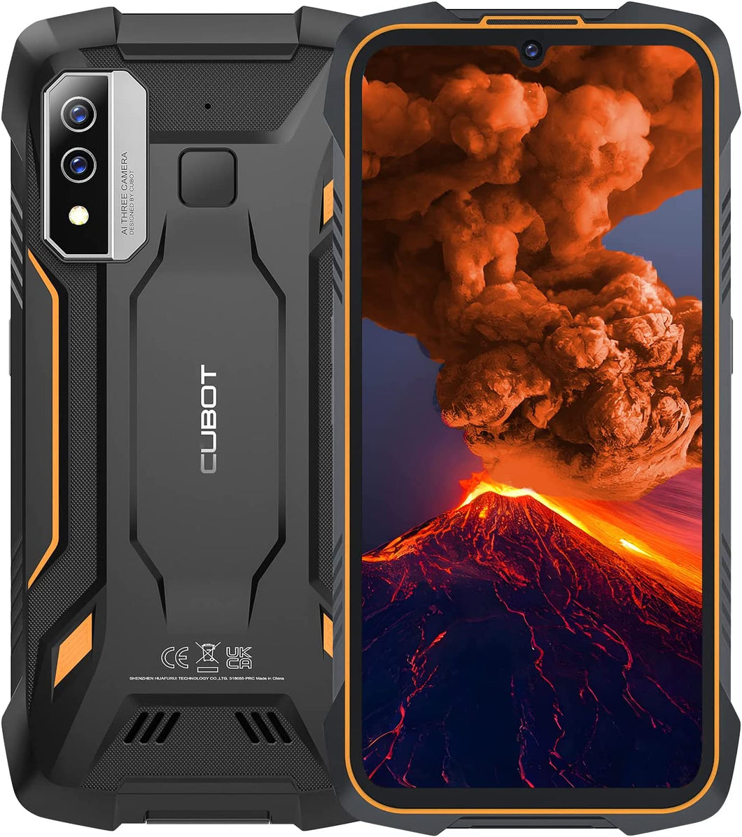 CUBOT Kingkong 6 Rugged Mobile 2023, 4GB+64GB/TF 128GB Mobile Phone, 6.1''HD Android 11 Smartphone, 5000mAh Battery 16MP+8MP Camera, Dual SIM 4G/Face ID/NFC/OTG/GPS/IP68&IP69K All-terrain Mobile (NEW from exposure)