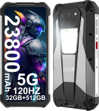 Cargar imagen en el visor de la galería, Teléfono 8849 Tank 3 Teléfono Movil Resistente, 23800mAh/120W Android 13 Móvil Irrompible 5G, 32GB RAM+512GB ROM, 6.79&#39;&#39; FHD+ Smartphone Resistente con 1200 Lúmenes Luz Camping, 200MP Cámara Principal/GPS/OTG (de segunda mano muy bueno)
