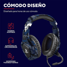 Load image into Gallery viewer, Trust Gaming PS4 and PS5 Headsets GXT 488 Forze-B Gaming Headset, Official License for Playstation, Foldable Microphone, 50mm Active Speakers, 1.2m Nylon Braided Cable, Blue (NEW)
