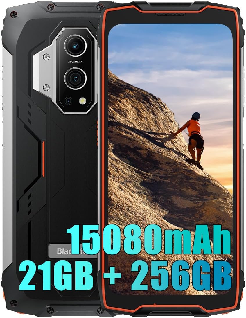 Teléfono Blackview BV9300 Teléfono Móvil Resistente 2023, 21GB+256GB MTK G99 IP68 Smartphone Todoterreno con Linterna 100LM, 6.7