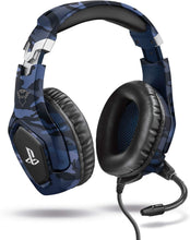 Load image into Gallery viewer, Trust Gaming PS4 and PS5 Headsets GXT 488 Forze-B Gaming Headset, Official License for Playstation, Foldable Microphone, 50mm Active Speakers, 1.2m Nylon Braided Cable, Blue (NEW)
