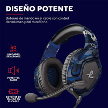 Cargar imagen en el visor de la galería, Trust Gaming Cascos PS4 y PS5 Auriculares de Gaming GXT 488 Forze-B, Licencia Oficial para Playstation, Micrófono Plegable, Altavoces Activos de 50 mm, Cable Trenzado de Nailon de 1.2 m, Azul (NUEVO)
