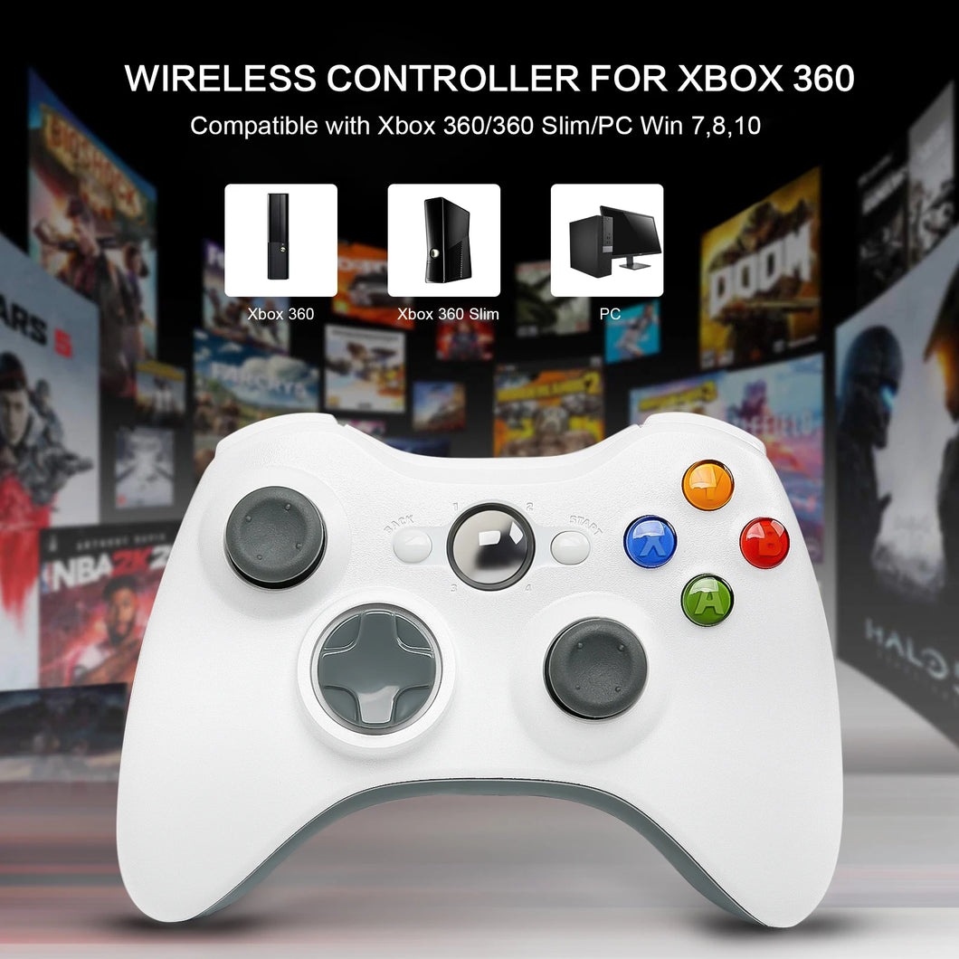 Wireless controller for Xbox 360 and PC, 2.4G (NEW) WHITE