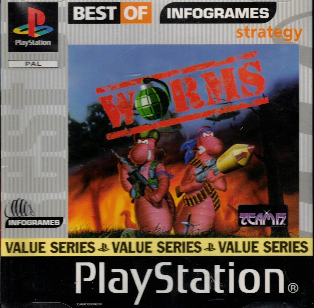 WORMS (ps1) Playstation (second hand good, English import)