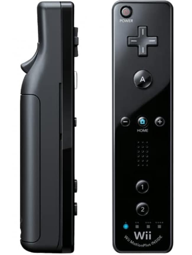 Mando Wii (Wii Motion Plus Inside) (NEGRO) (ORIGINAL) (de segunda mano muy bueno)