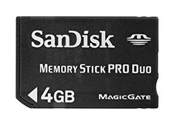 SanDisk SDMSPD-004G-B35 4GB Memory Stick Pro Duo Memory Card Black/Blue 
