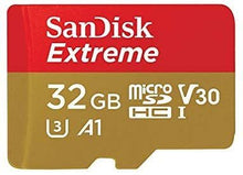 Load image into Gallery viewer, SanDisk Extreme - 32GB microSDHC Memory Card for Mobile, Tablets and Cameras + SD Adapter (NEW) 
