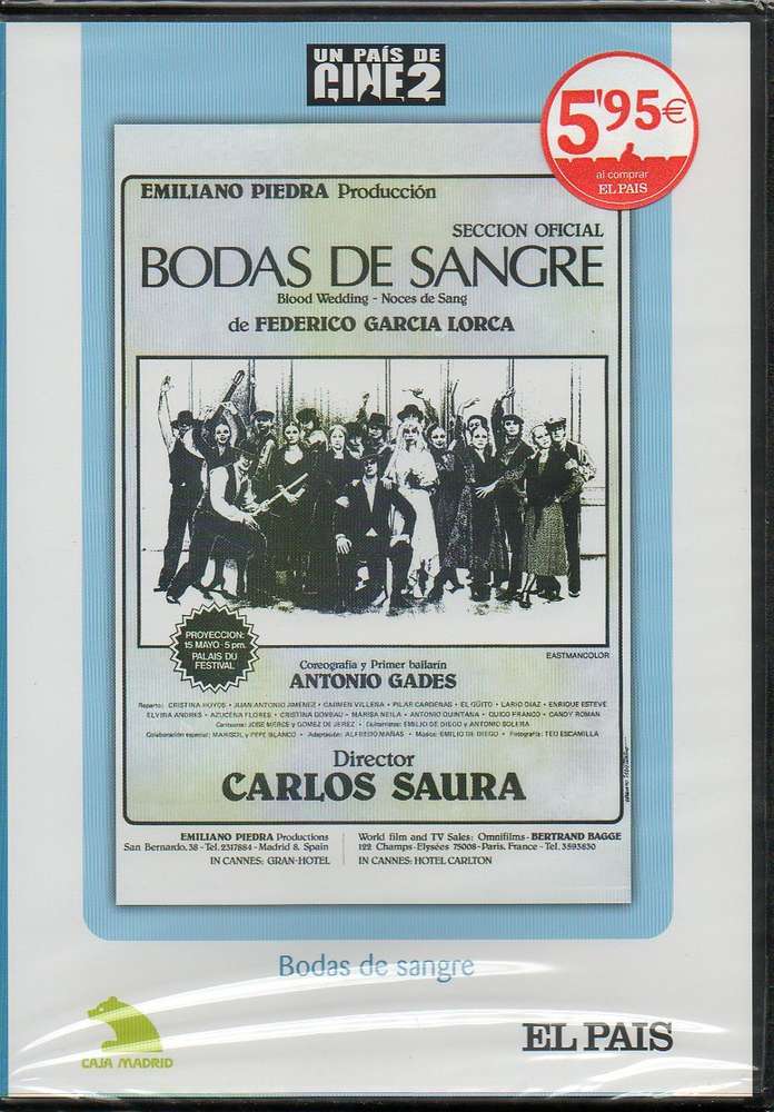 BODAS DE SANGRE (DVD, edición El País) NUEVO