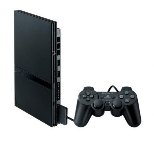 Playstation 2 Slim+Controller (PS2 COMPATIBLE CONTROLLER) PS2 Console (Second-hand)