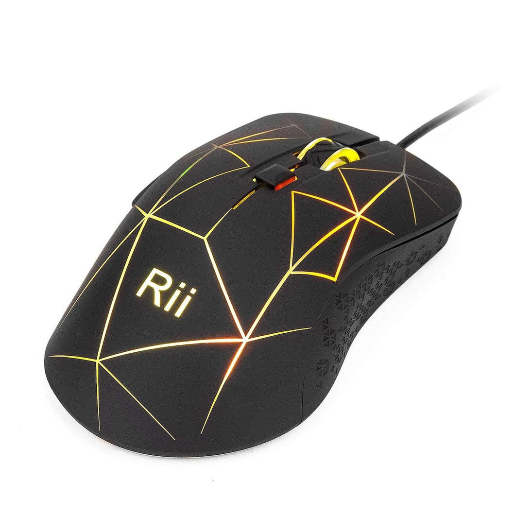 Rii RM106 Optical Ergonomic Mouse with USB Cable, 5 Buttons and 3 Adjustable dpi Levels. (NEW) 