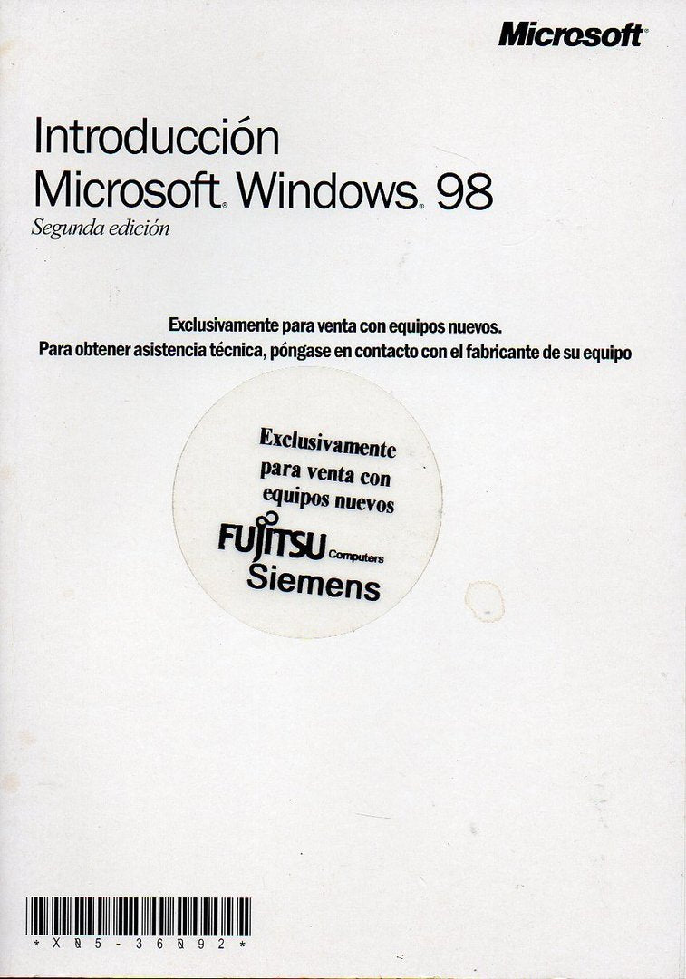 Intrucción Microsotf Windows 98 (LIBRO)