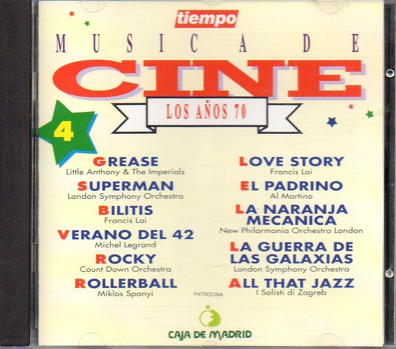 MUSICA DE CINE: LOS AÑOS 70 (CD)(de segunda mano muy bueno)